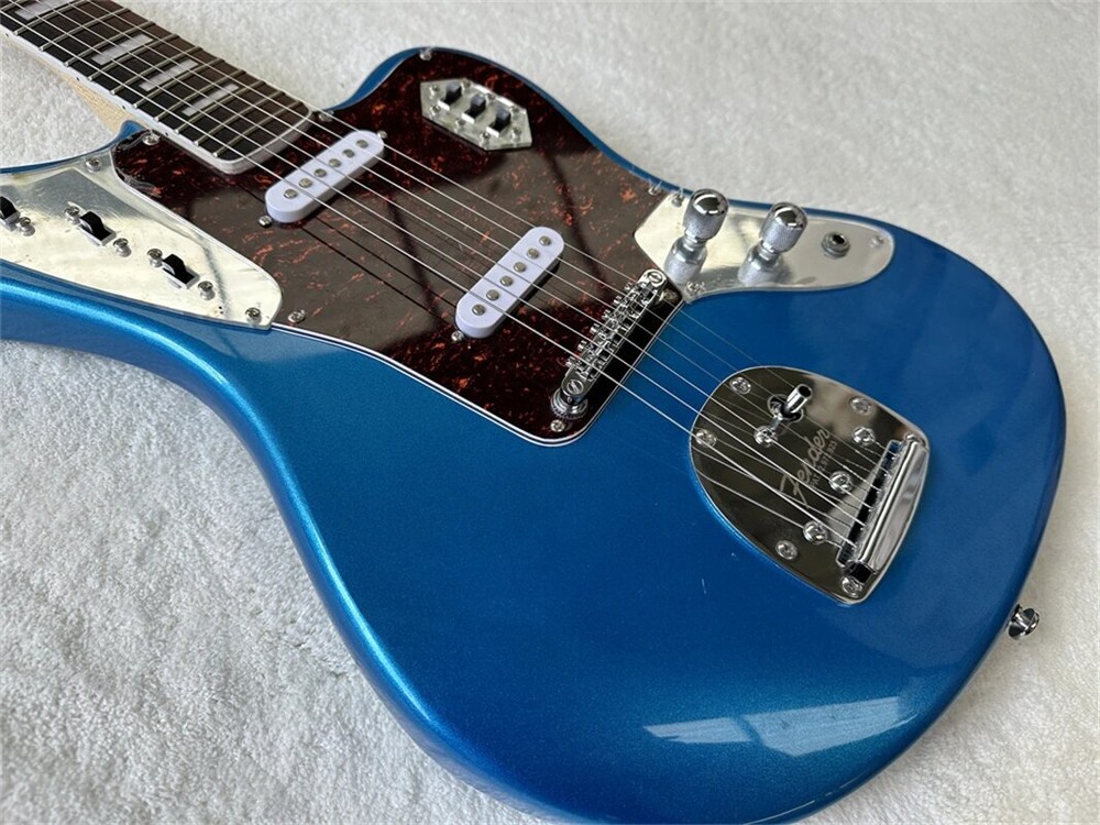 Custom Jaguar Electric Guitar, Mahogany Body Maple Neck, Chrome Hardware