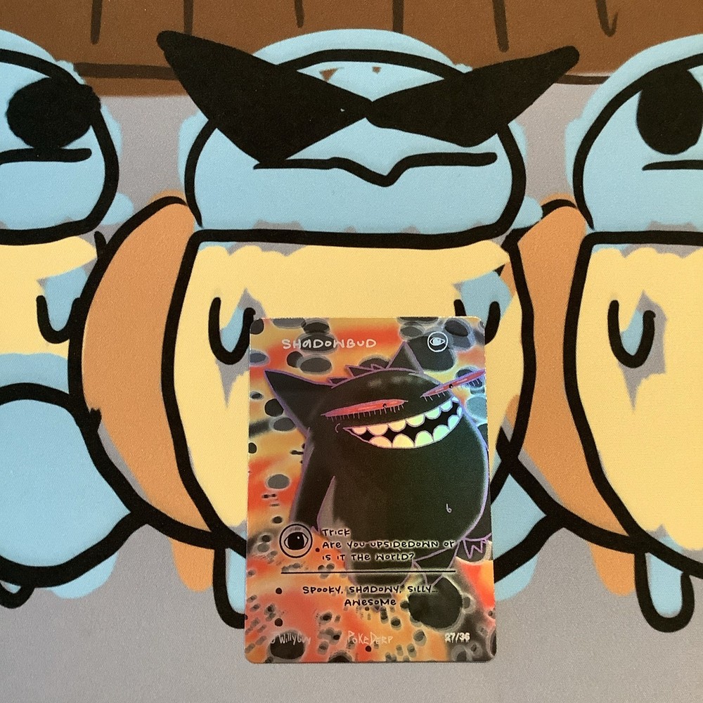 Halloween Holo Gengar 27/36 Custom Derpy Pokemon Card Shadowbud Pokederp  