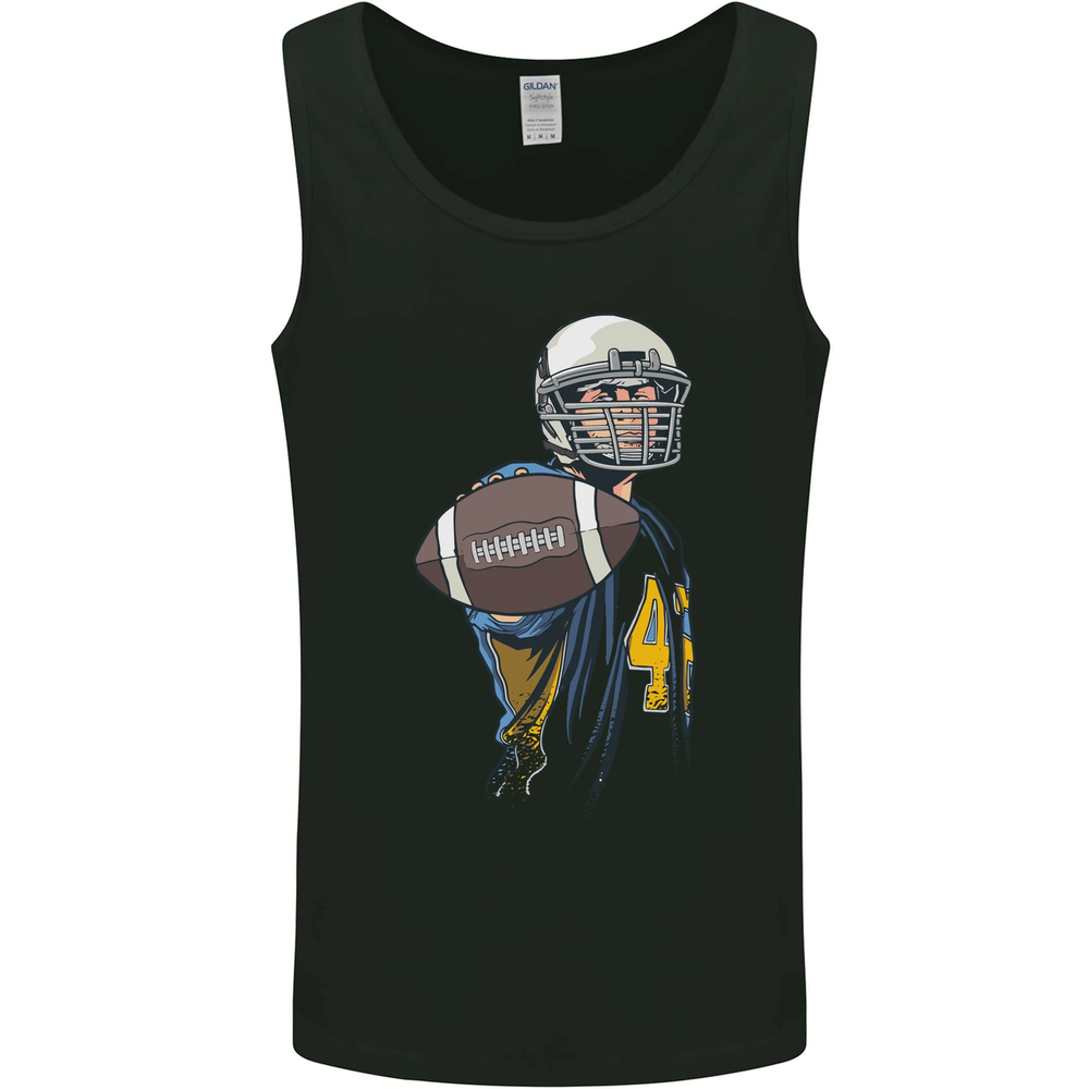 American Football Player Holding a Ball Mens Vest Tank Top