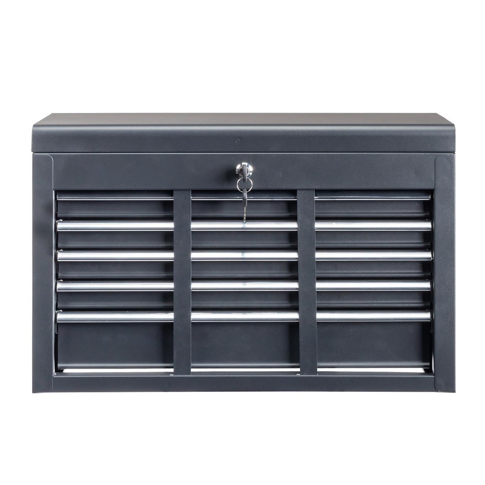 Black Tool Chest Metal Tool Box Storage Cabinet Organizer with 5 Drawers Steel