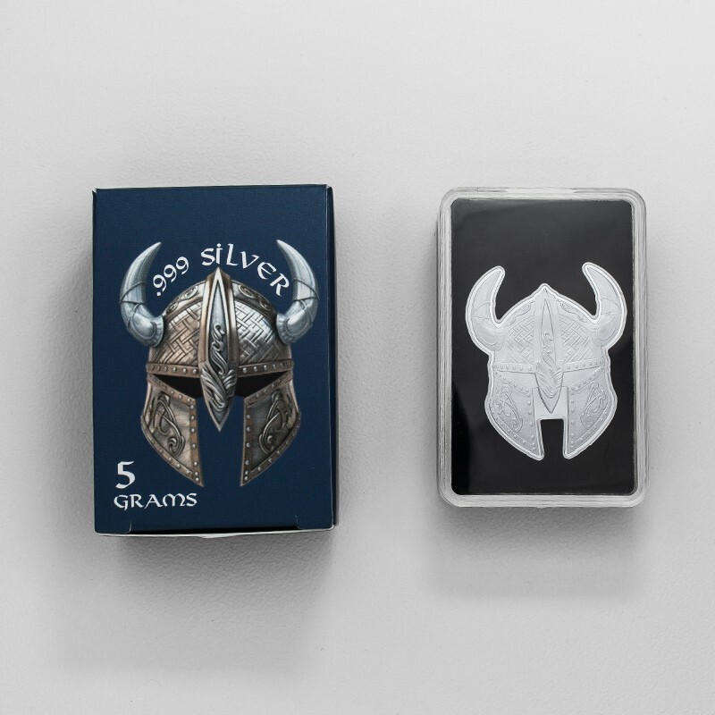 5g gram  .999 Fine Silver Viking Helmet