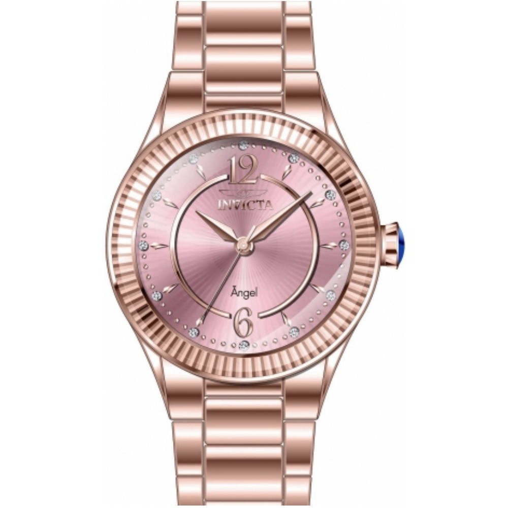 Invicta Angel Pink Diamond Sunray Dial Rose Gold 35mm Ladies Watch 28279