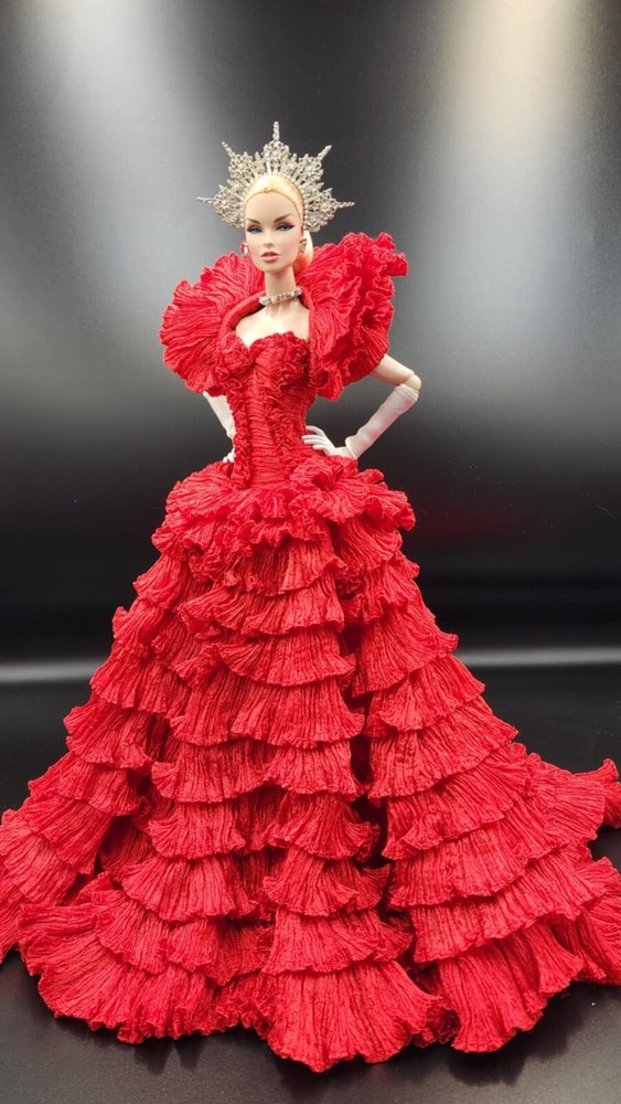 Doll Gown Outfit Dress Clearance Sale for Fashion Royalty Barbie Model 10-image