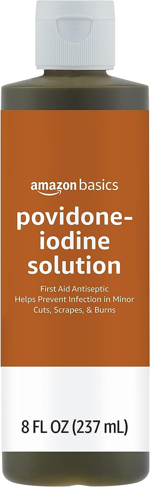 First Aid Antiseptic, 10% Povidone Iodine Solution, 8 Fluid Ounces (Previously S