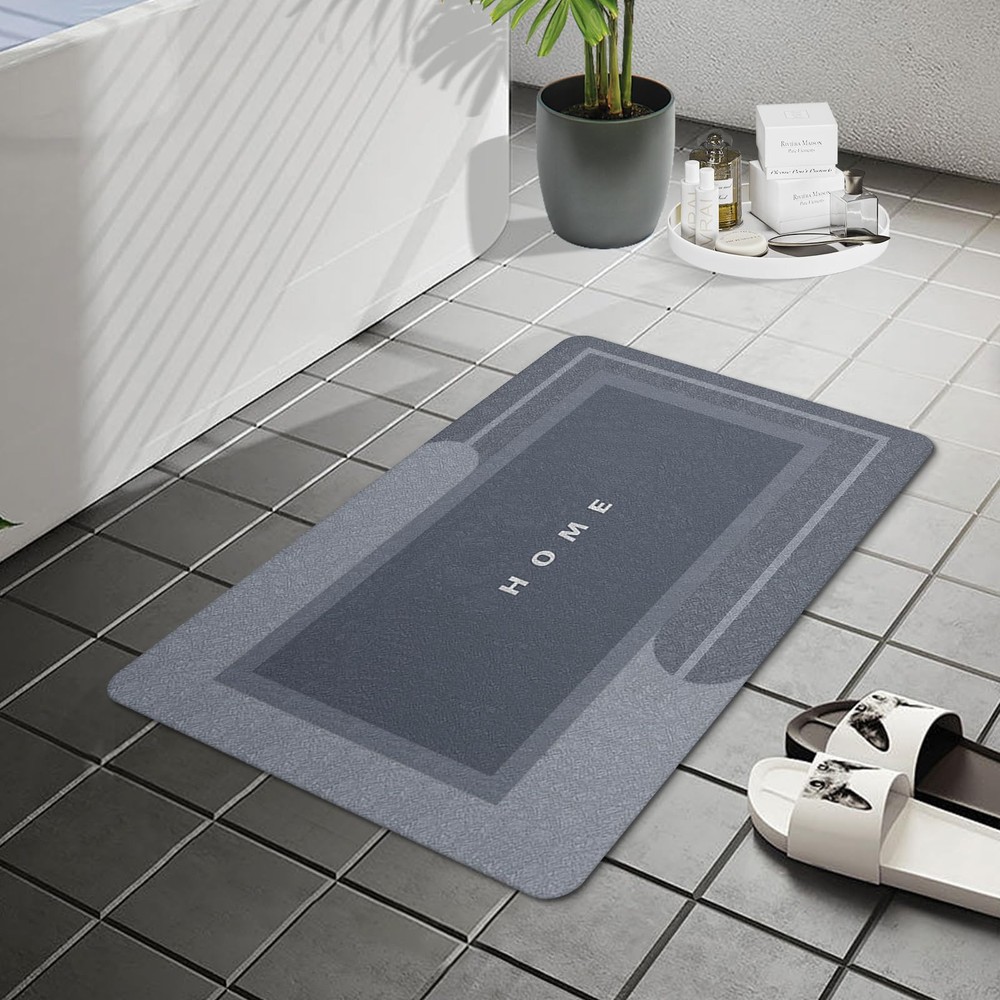 Super Absorbent Quick Dry Non-Slip Rubber Bath Mat for Bathrooms