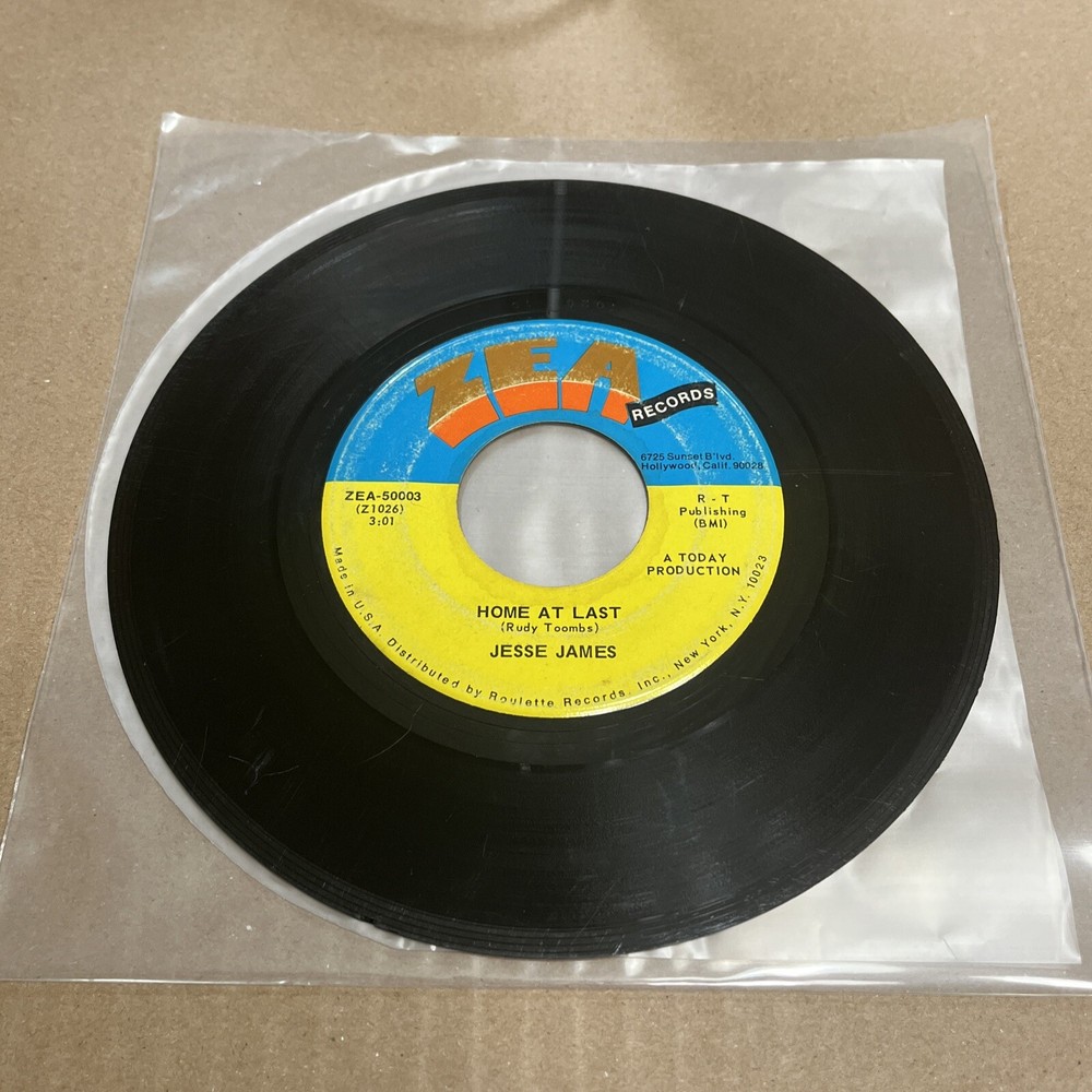 Jessie James Home At Last 45 RPM 1971 Original Ultrasonic Clean Strong G+/NA