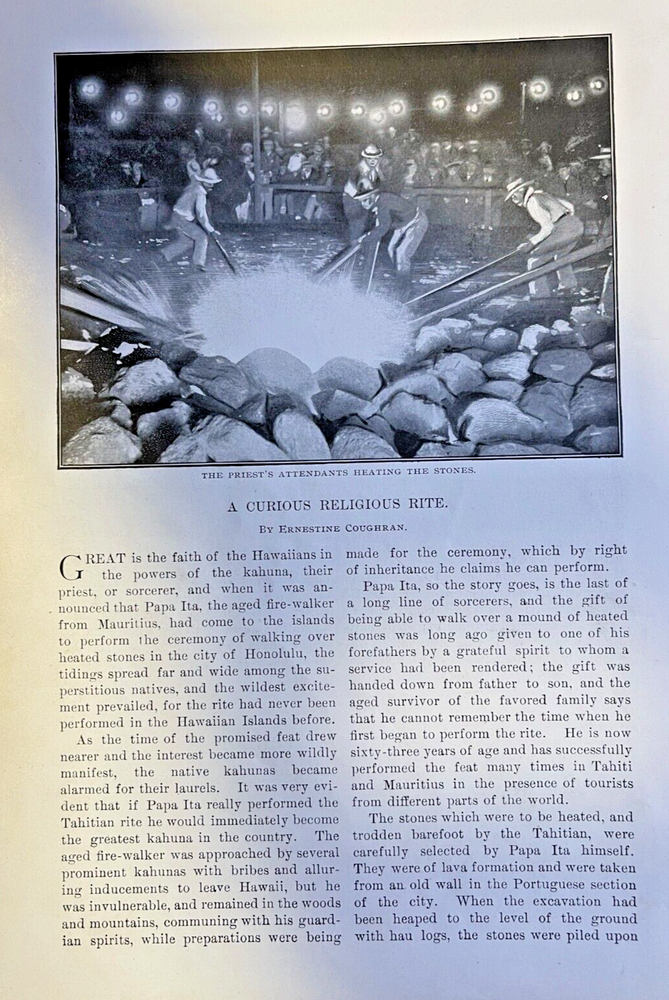 1901 Hawaii Papa Ita Kahuna Religious Ceremony Rite