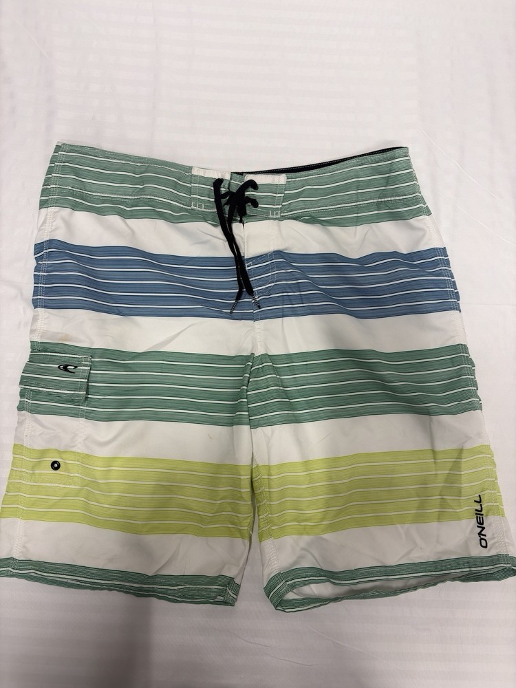 O'Neill Swim Trunks / Board Shorts Mens Size 36 Multicolor Pocket Drawstring