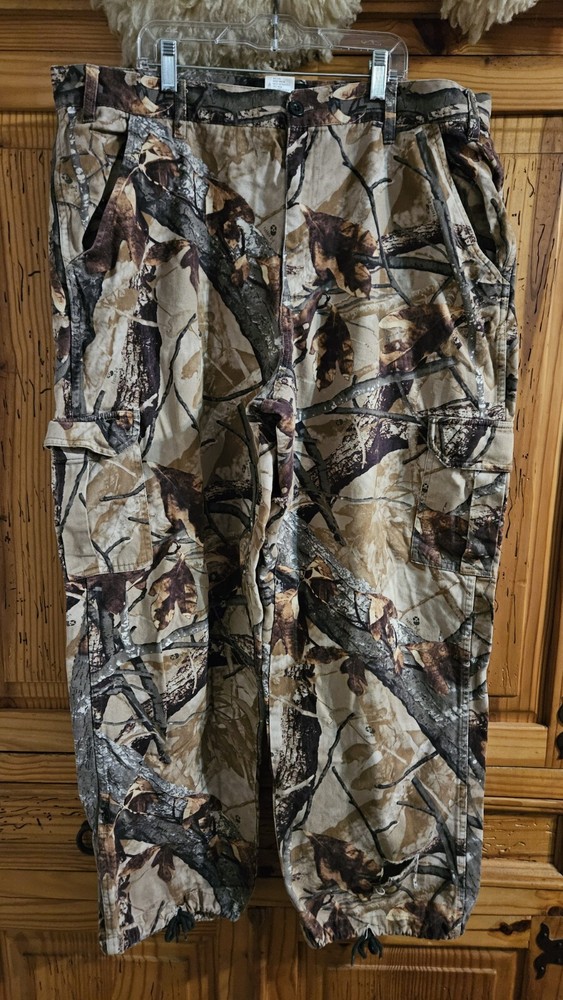 Outfitters Ridge Camo Cargo Pants Mens XL 40/42 Fusion 3D Hunting with Zip Cuff