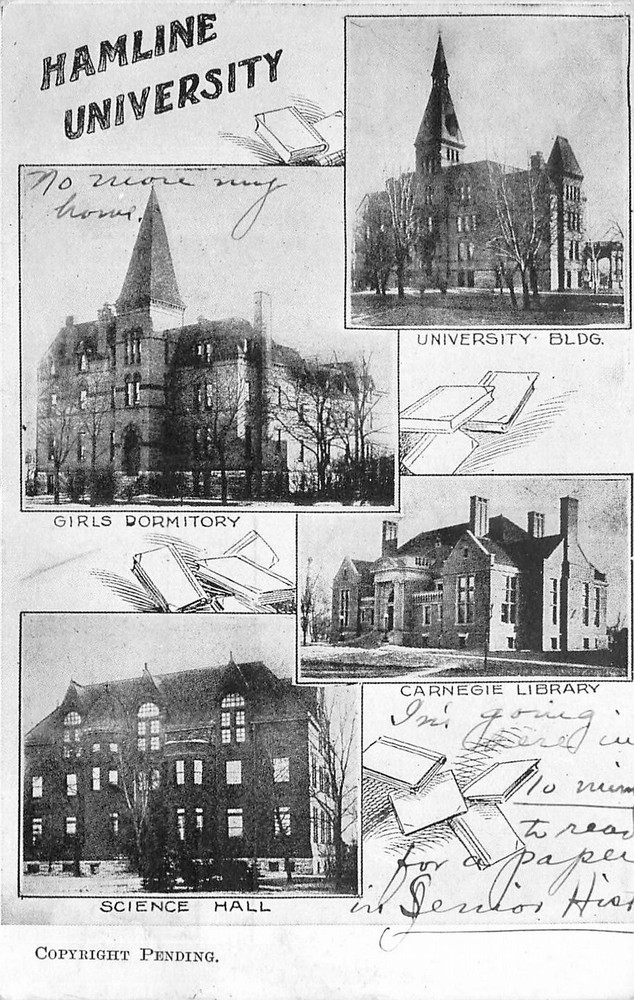 1910 St. Paul Minnesota Hamline University multi West Novelty Postcard 25-8319