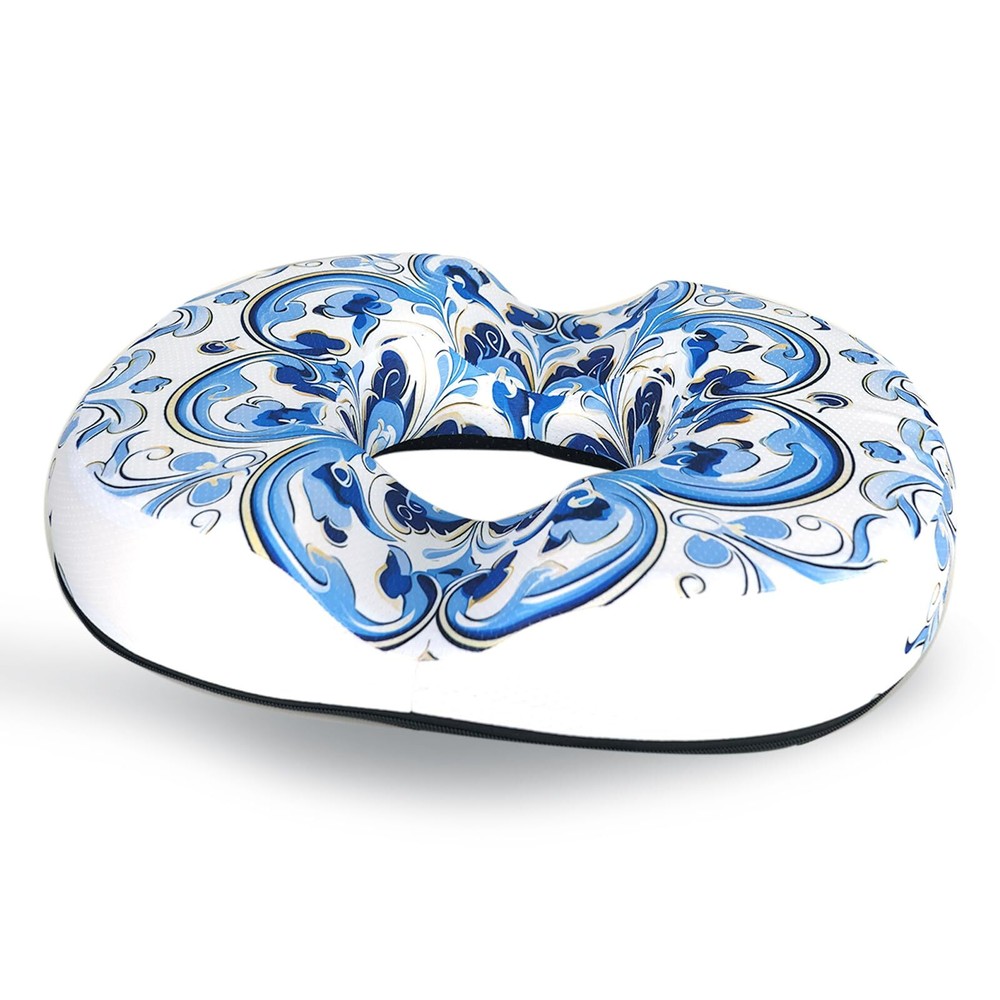 Chinoiserie Flowers Donut Pillow for Hemorrhoids Seat Cushion for Tailbone Pa...