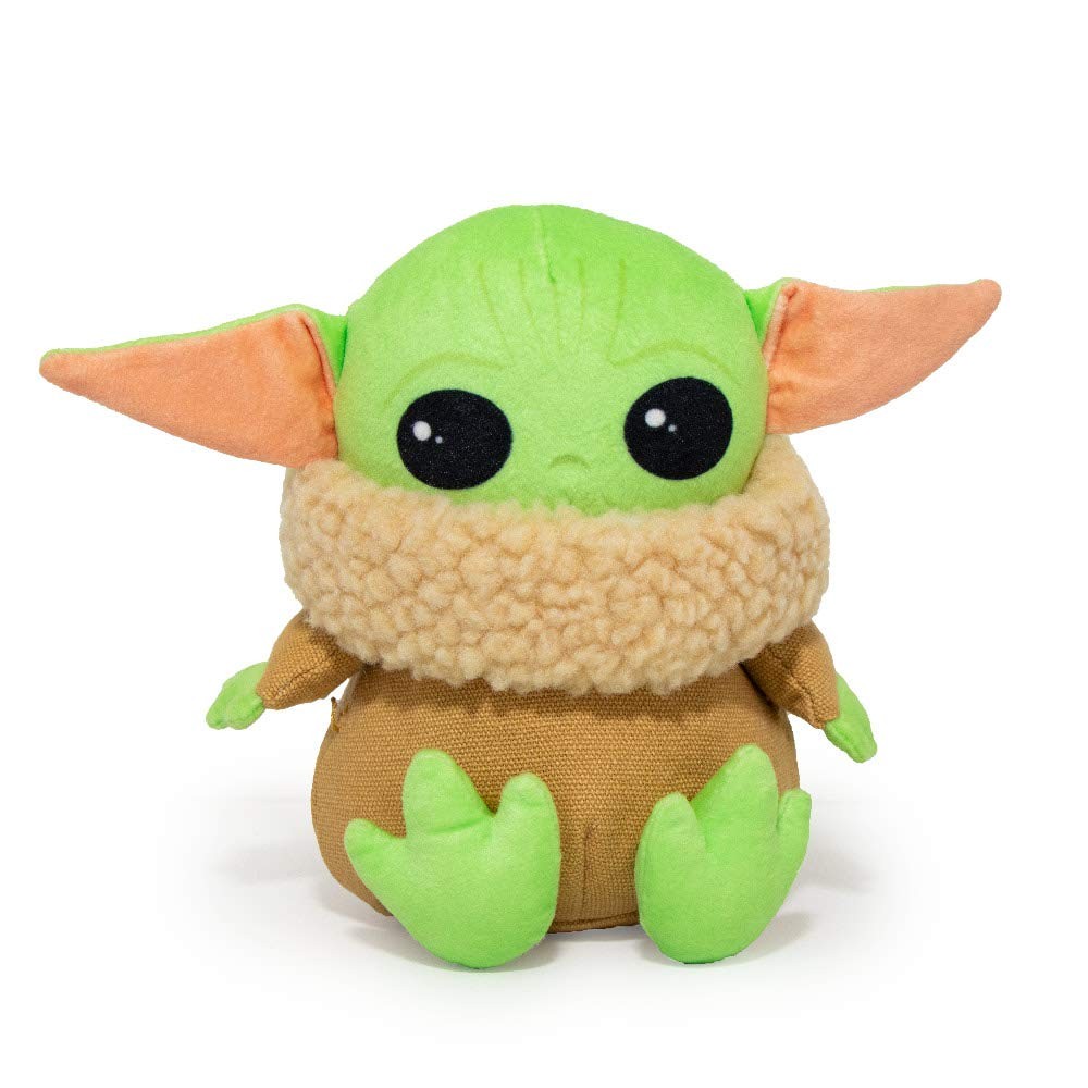 Buckle-Down Dog Toy, Mandalorian, Plush Squeaker Star Wars The Child Sitting Pos