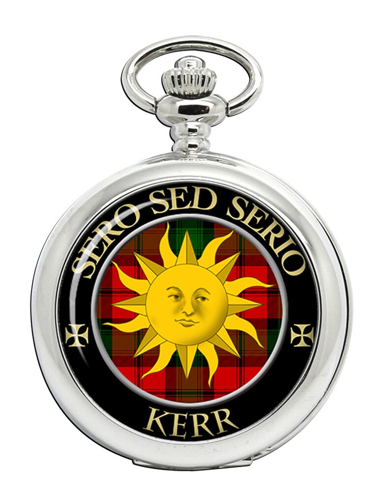 Kerr Scottish Clan Engraved Silver Pocket Watch
