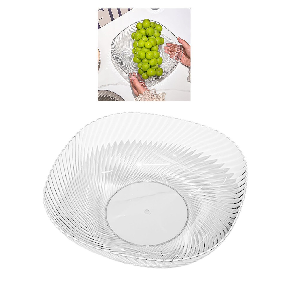 Large Transparent Countertop Fruit Bowl for Snacks Candy High Capacity  