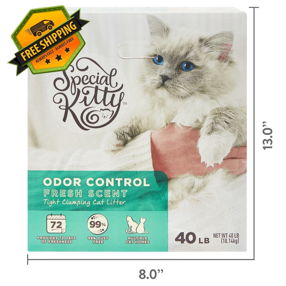 Special Kitty Odor Control Tight Clumping Cat Litter, Fresh Scent, 40 lb