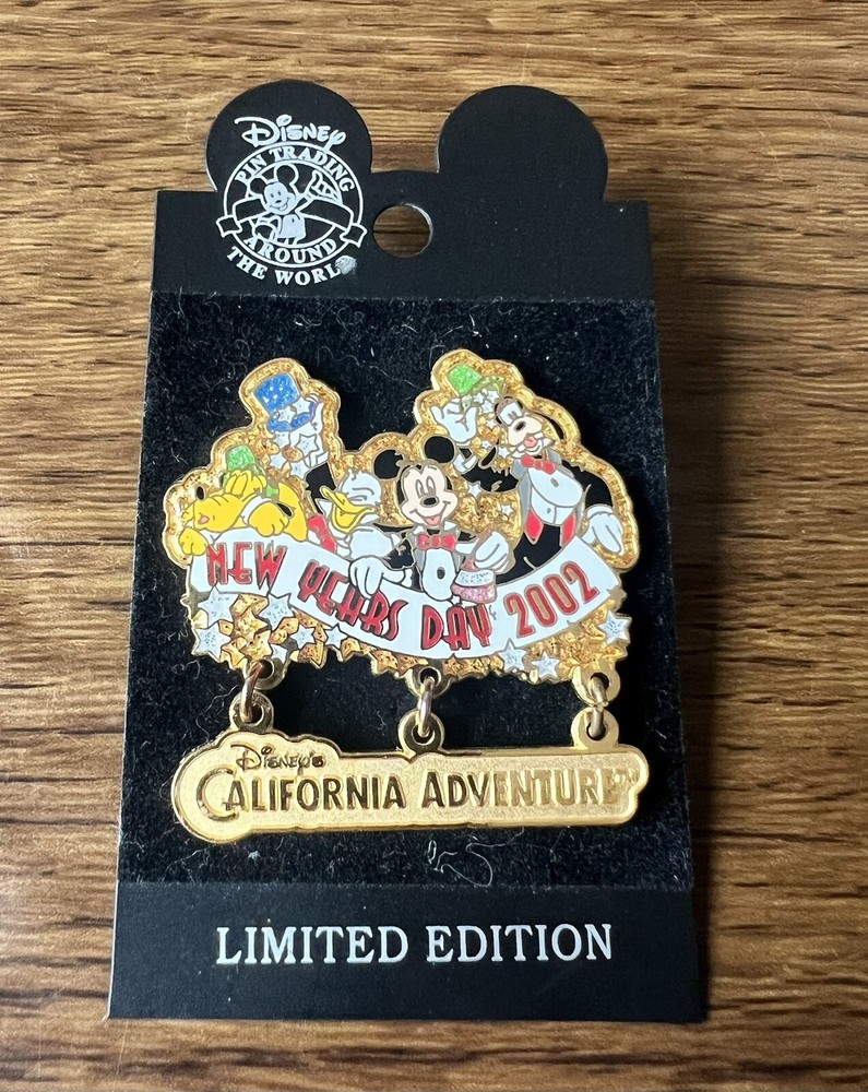 Disney California Adventure 2002 New Years Eve LE Dangle Trading Pin Disneyland Exclusive-image