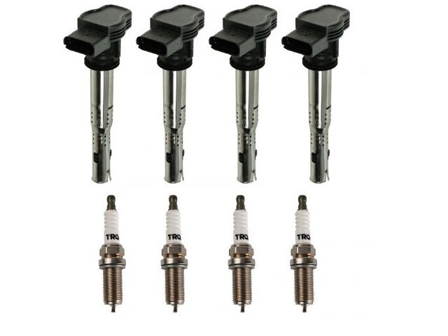 TRQ Ignition Coil and Spark Plug Kit fits VW Golf 2006 1.8L 4 Cyl 93PDZT