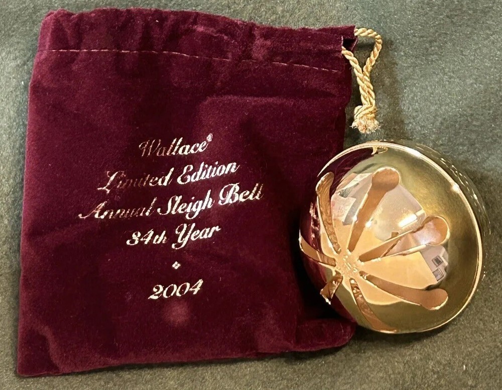 Wallace 2004 Gold Plated Sleigh Bell New With Original Box And Packaging And COA