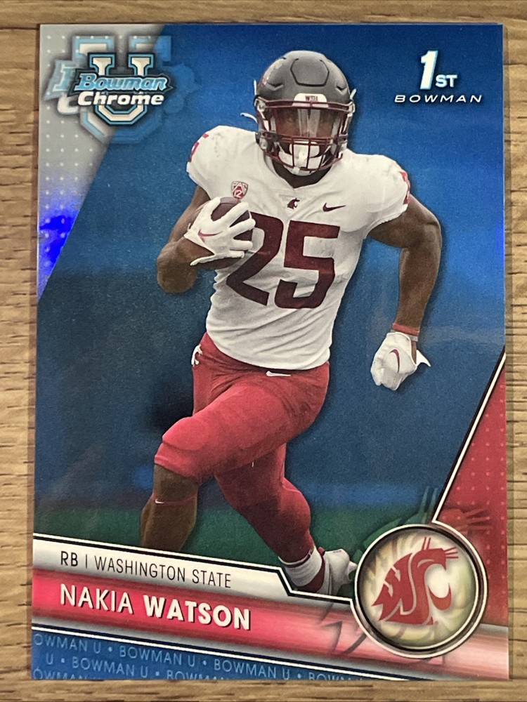 2023 Bowman Chrome University Blue #140 Nakia Watson /199