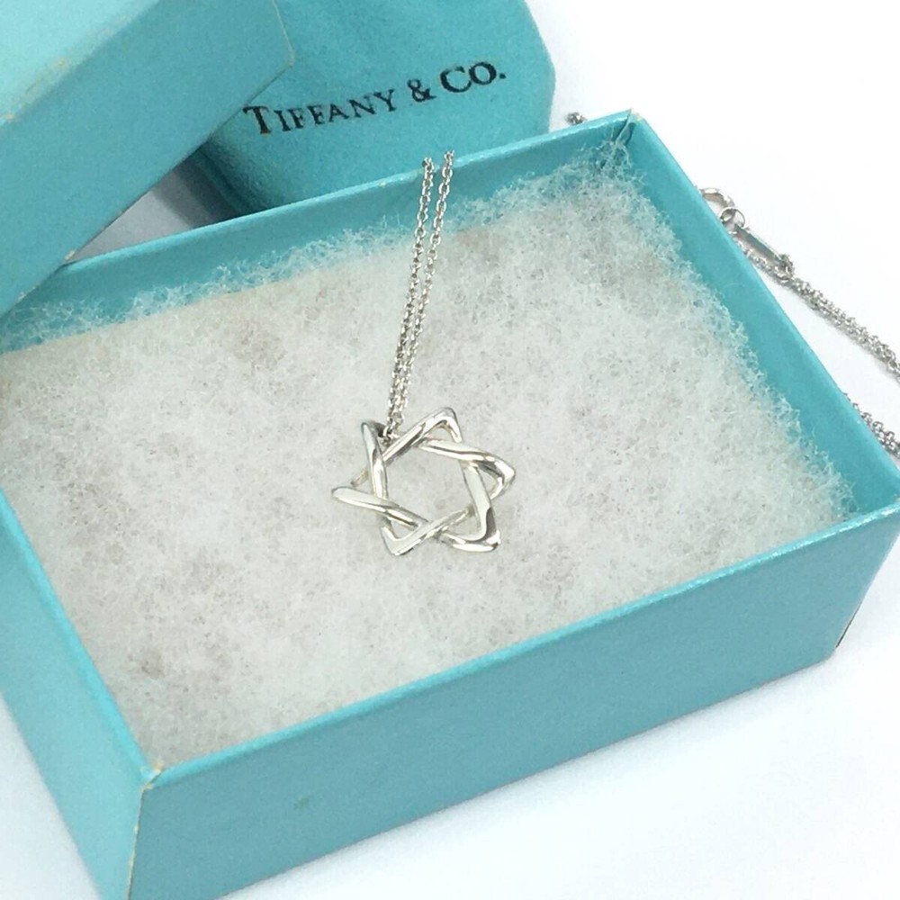 Tiffany & Co. Star of David Pendant Necklace  Elsa Peretti Silver925