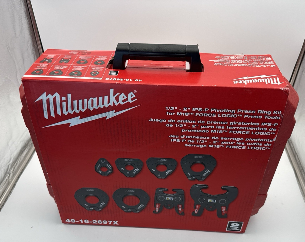Milwaukee 49-16-2697x 1/2” -2” IPS-P Pivoting Press Kit Milwaukee Force Logic