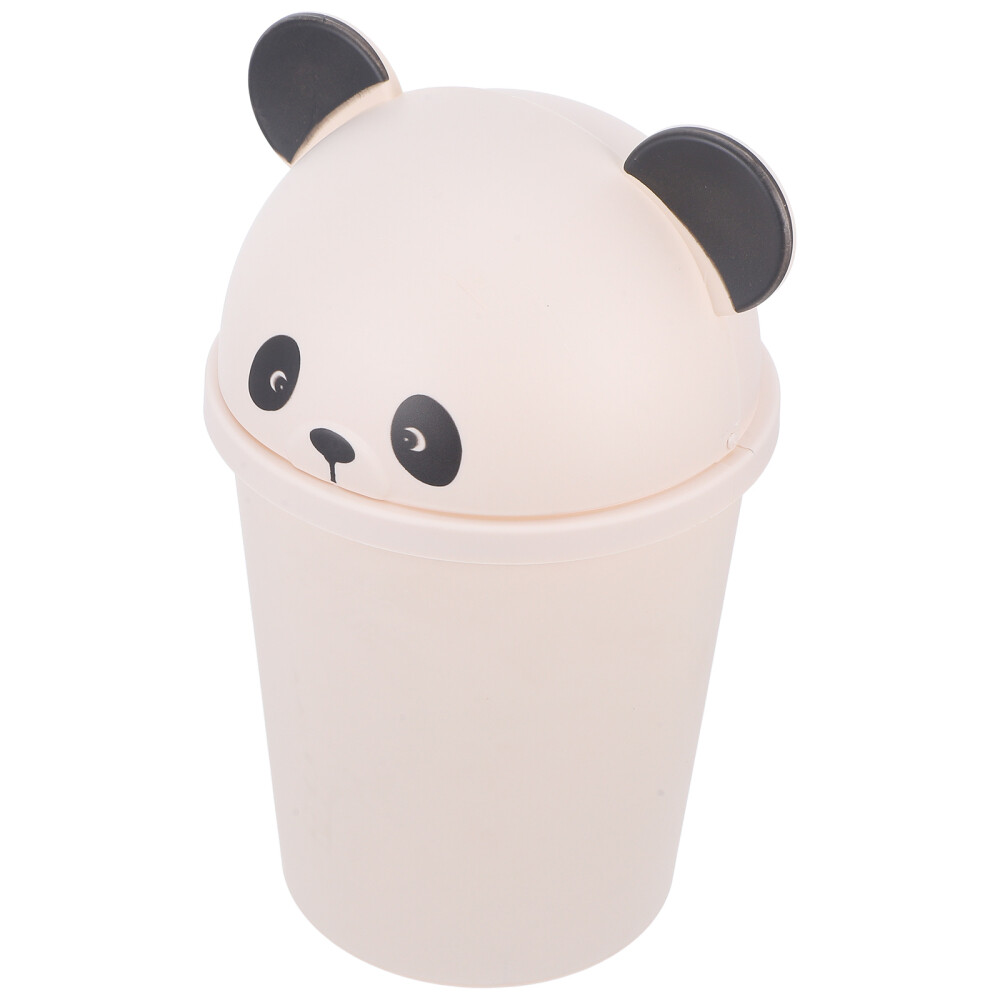 Trash Can Waste Basket Indoor Trash Can with Lid Garbage Can Cartoon Panda Bin