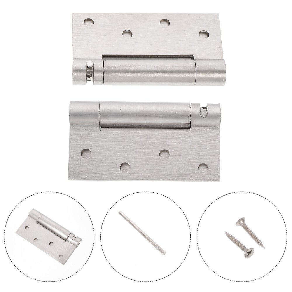 2 Pcs Cabinet Hinges Single Spring Self Closing Door Auto Close Baby