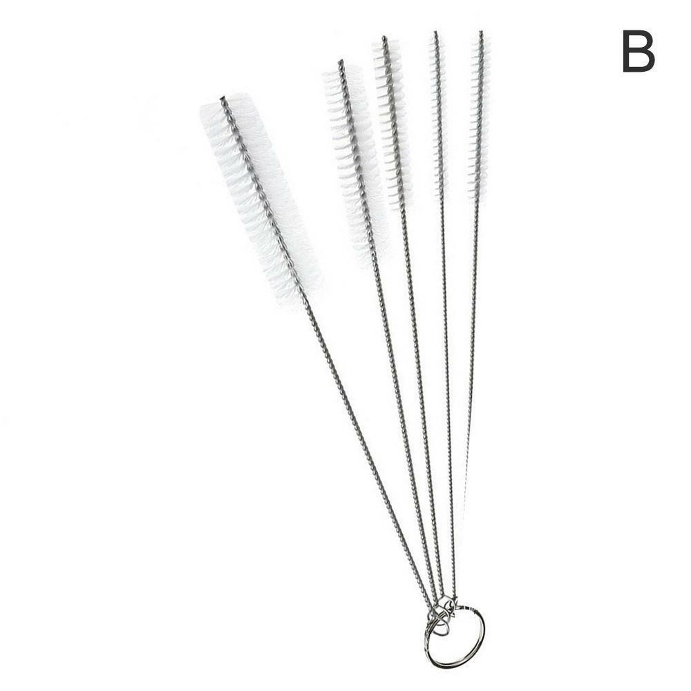 5Pcs Set Nylon Straw Brush Cleaner Bottle Tube Pipe Cleaning Small 2M U1S1