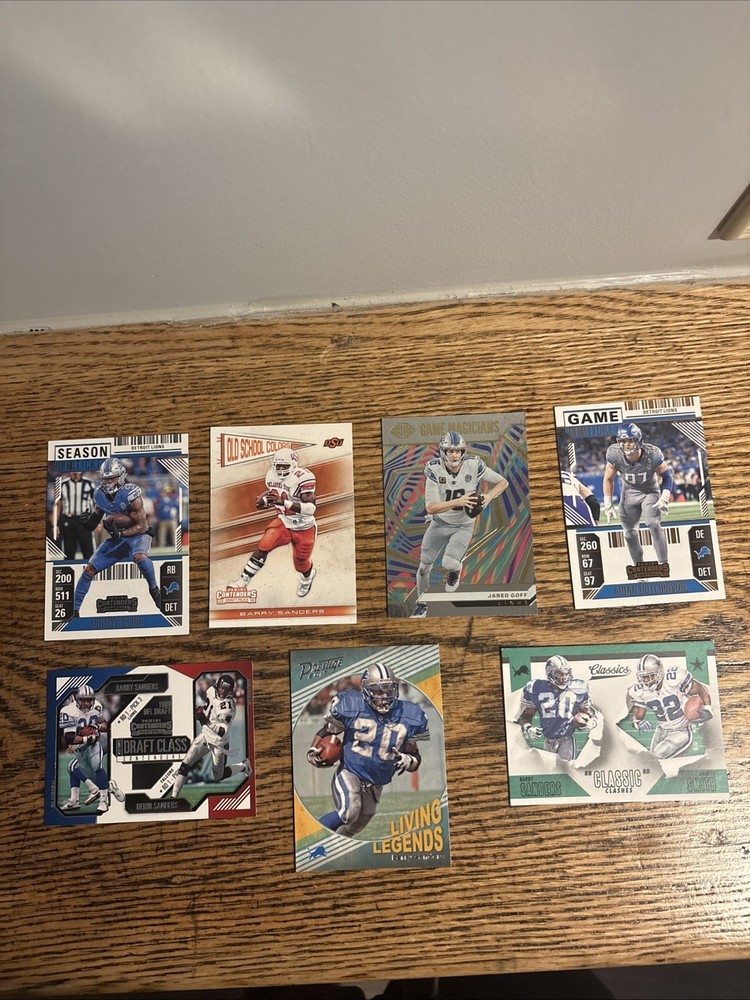7 Card Detroit Lions Lot