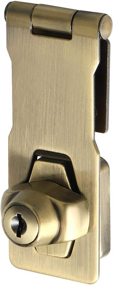 3 Inch Keyed Hasp Lock with Safety Packlock Clasp and Door Hinge