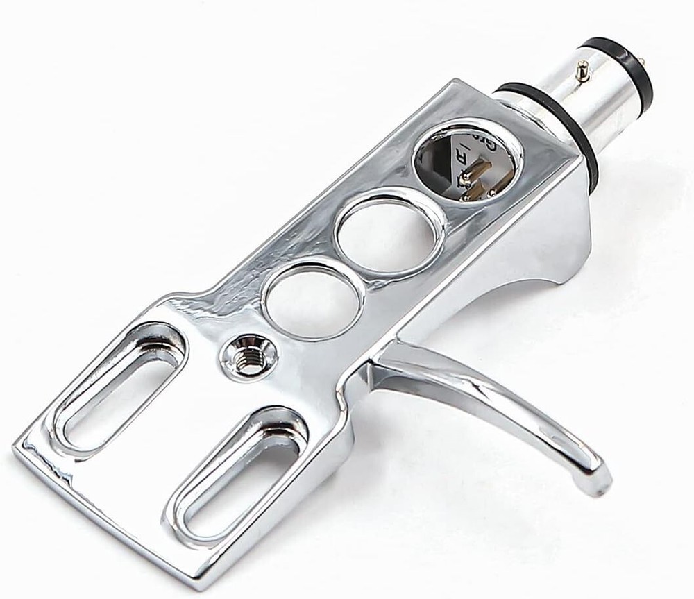Shell Headshell SME Vinyl LP Phono Head Holder, Chrome Aluminum