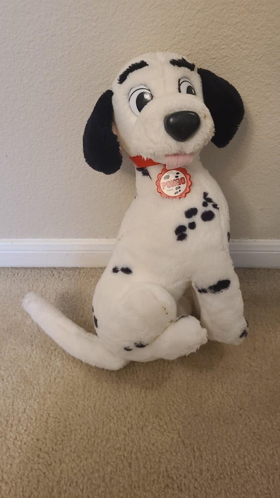 Vintage Disney 101 Dalmatians Pongo Plush Stuffed Animal Puppy Dog Mattel 1991