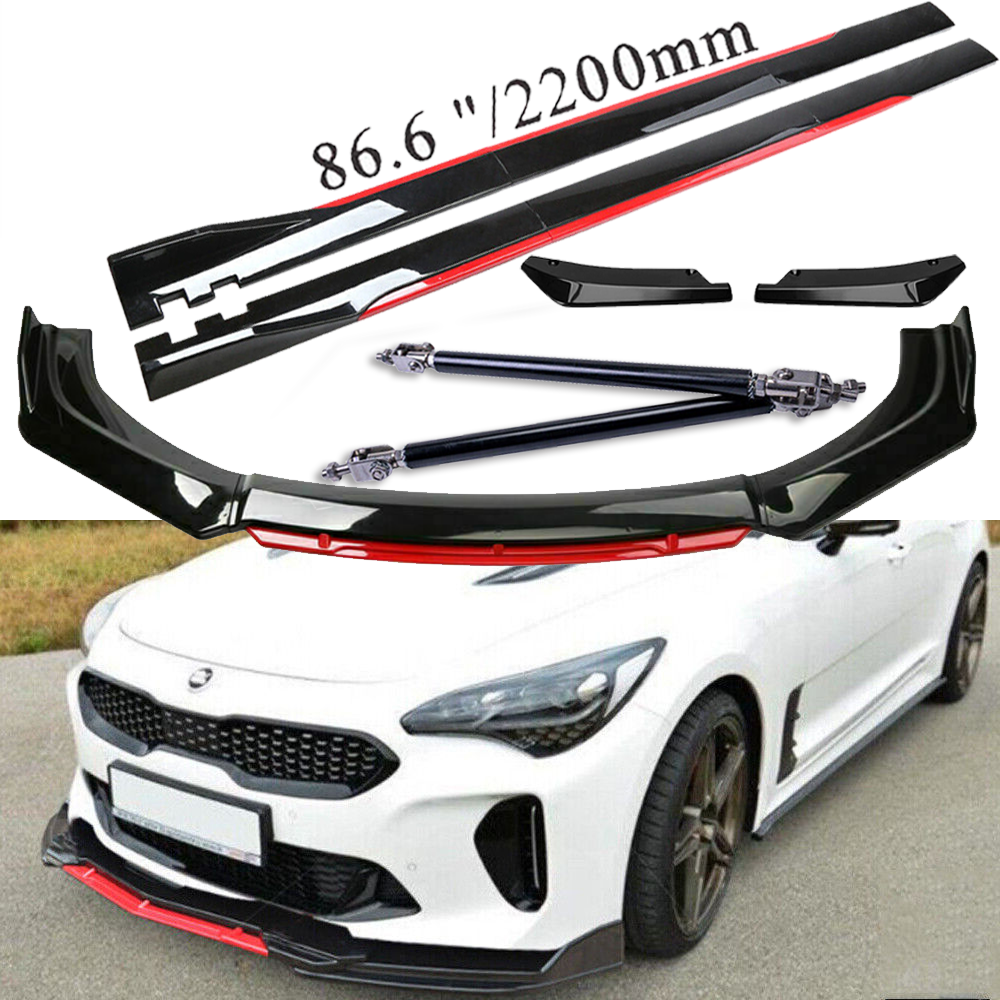 For KIA Stinger Forte Front Bumper Lip Spoiler Splitter Side Skirt Body