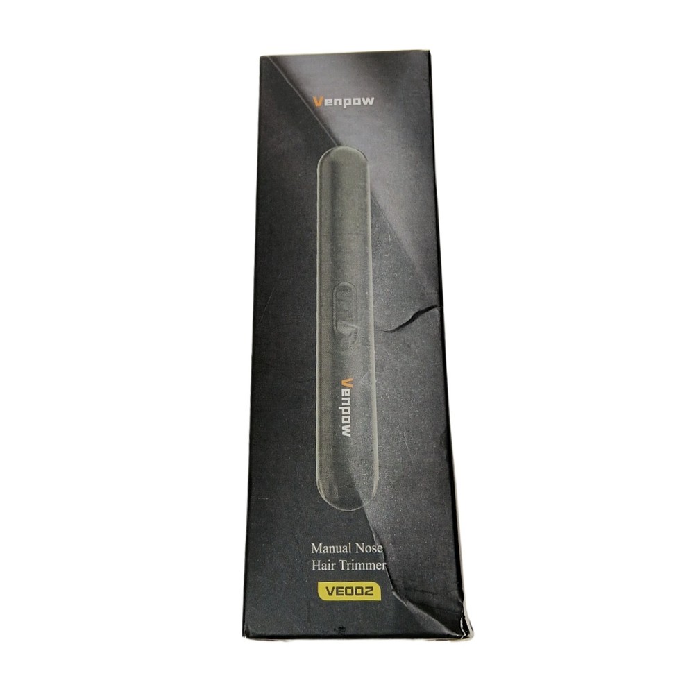 Venpow Nose Ear Hair Trimmer Black Portable Travel With Brush Grooming New