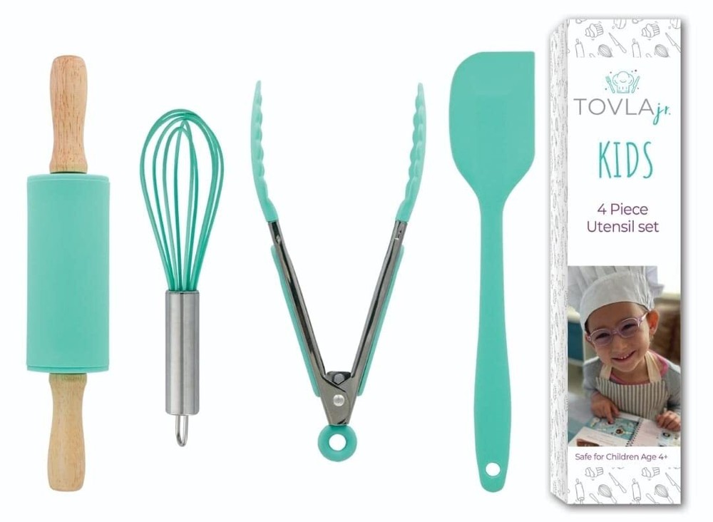 Tovla Jr. Cooking Utensils Set - 4-Piece Kitchen Tools - Safe Baking Set
