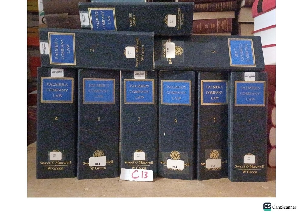 Palmer's Company Law Looseleaf 9 Vols With Tables Index Updated Till 2016