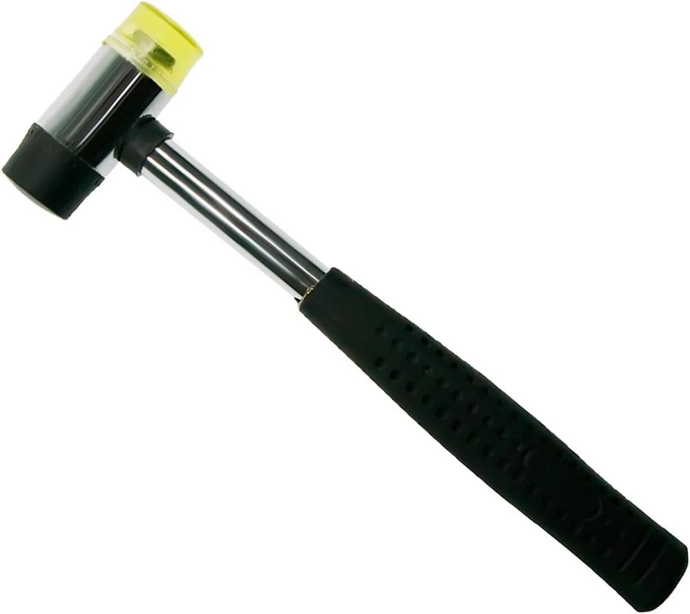 25mm Dual Head Nylon Rubber Hammer for Jewelers and Metalwork, Multipurpose Double-Sided Mallet