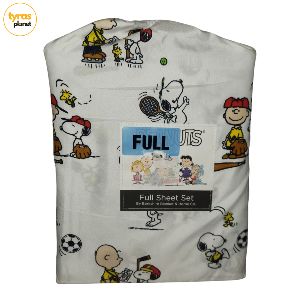 Berkshire Snoopy Charlie Brown Woodstock Sports Peanuts Full Sheet Set NWT