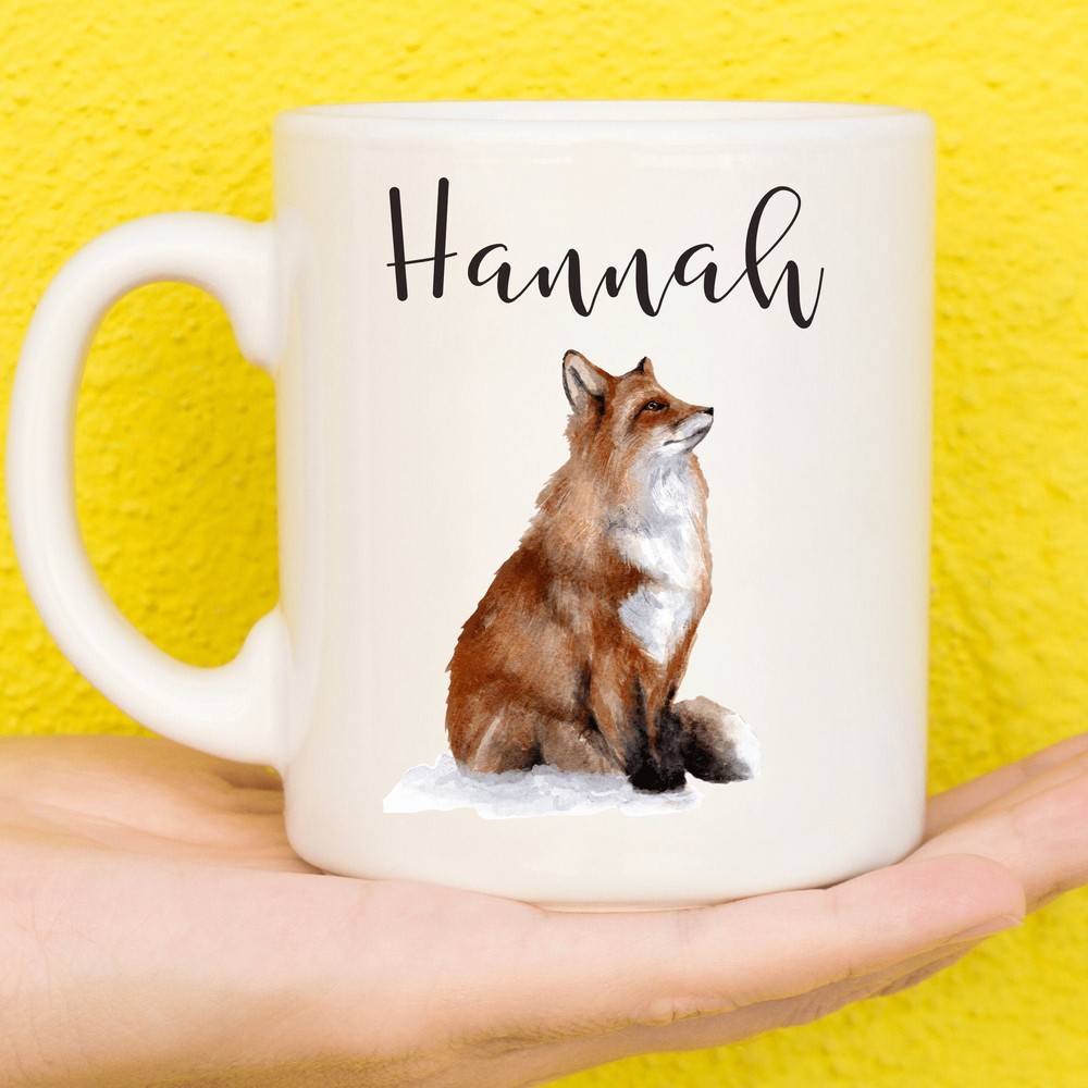 Fox Mug Personalised Fox Gifts For Fox Lovers Gifts For Women Girls Gifts For