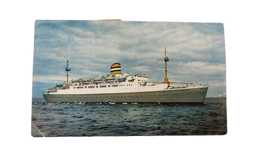 POSTCARD Cruise Ship Cruise Liner Holland America Line Chrome Scenic 1960s