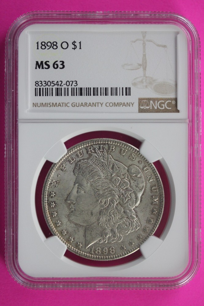 1898 O MS 63 Liberty Morgan Silver Dollar NGC Graded Certified Authentic 123