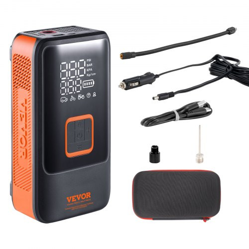 Portable Dual-Cylinder Tire Inflator with 12000mAh Battery Fast Air Compressor