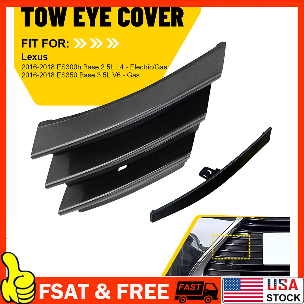 Lexus ES300h ES350 2016-2018 Front Bumper Tow Hook Cover Cap Replacement