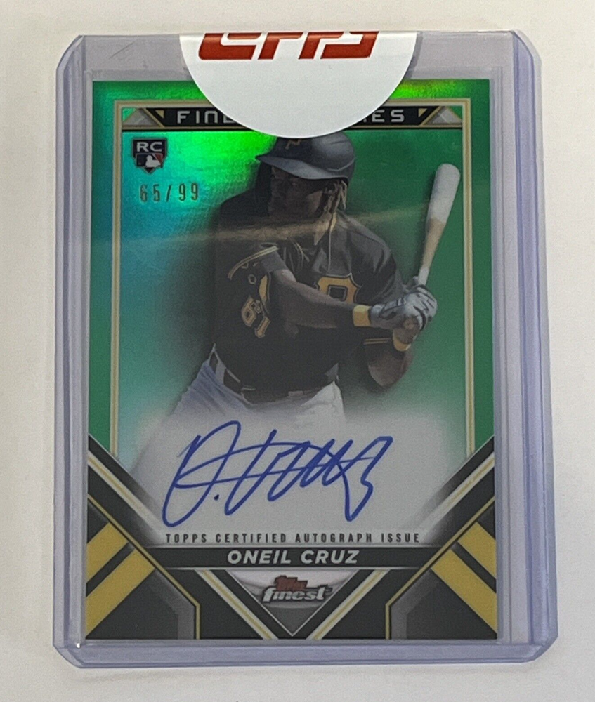 2022 TOPPS FINEST Rookie Design Variation ONEIL CRUZ RC Auto Green Refractor /99
