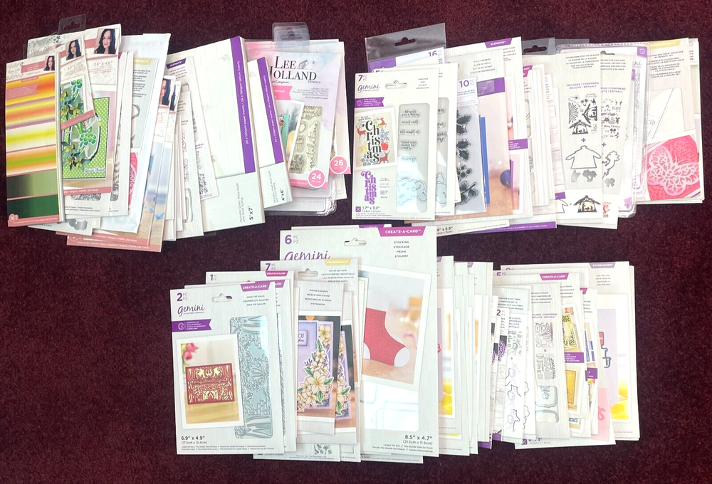 Lot 97 Crafters Companion Gemini Die Papercraft Stamp Create-A-Card  *SEE VIDEO*