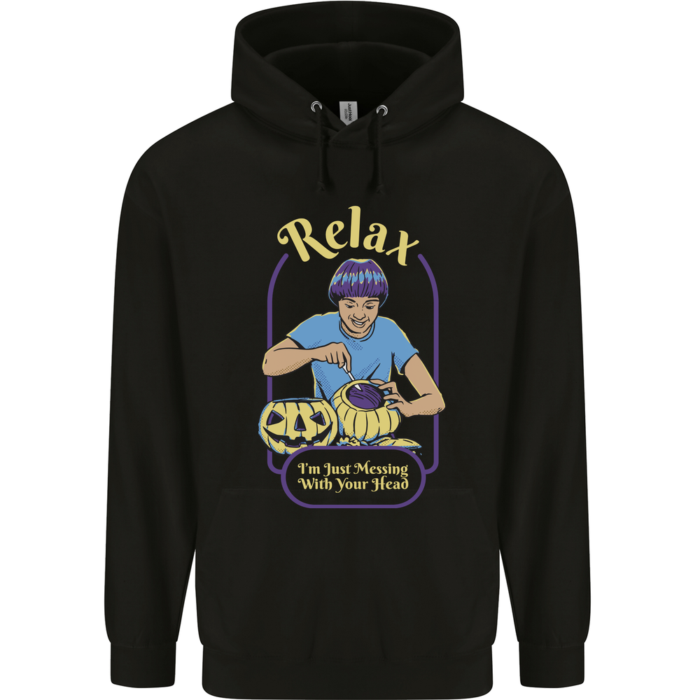 Halloween Messing With Your Head Satire Mens 80% Cotton Hoodie