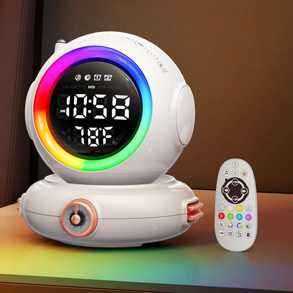 Sunrise Alarm Clock, Sunrise Analog Wake-Up Light, Speaker, 6 Sound Effects