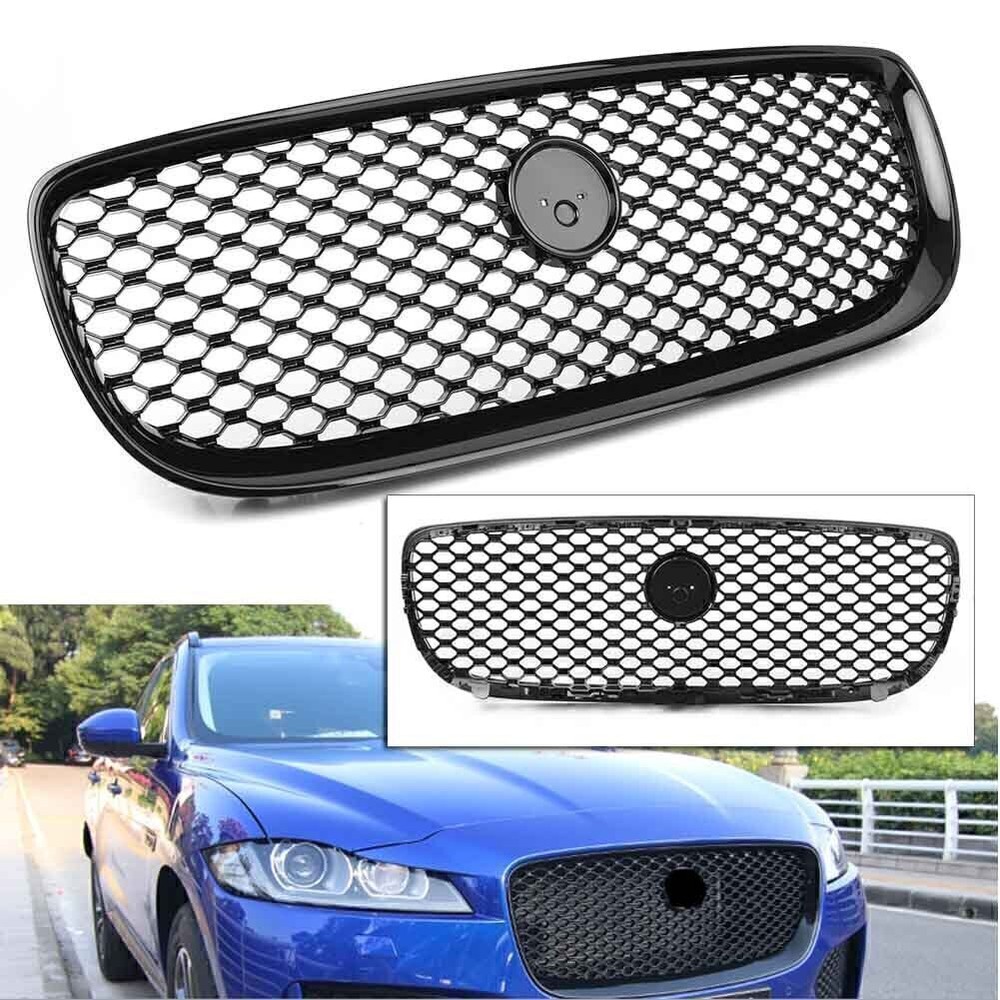 Front Bumper Middle Air Intake Grille Mesh ABS Fit Jaguar XE 2015-2018 16 17 Car