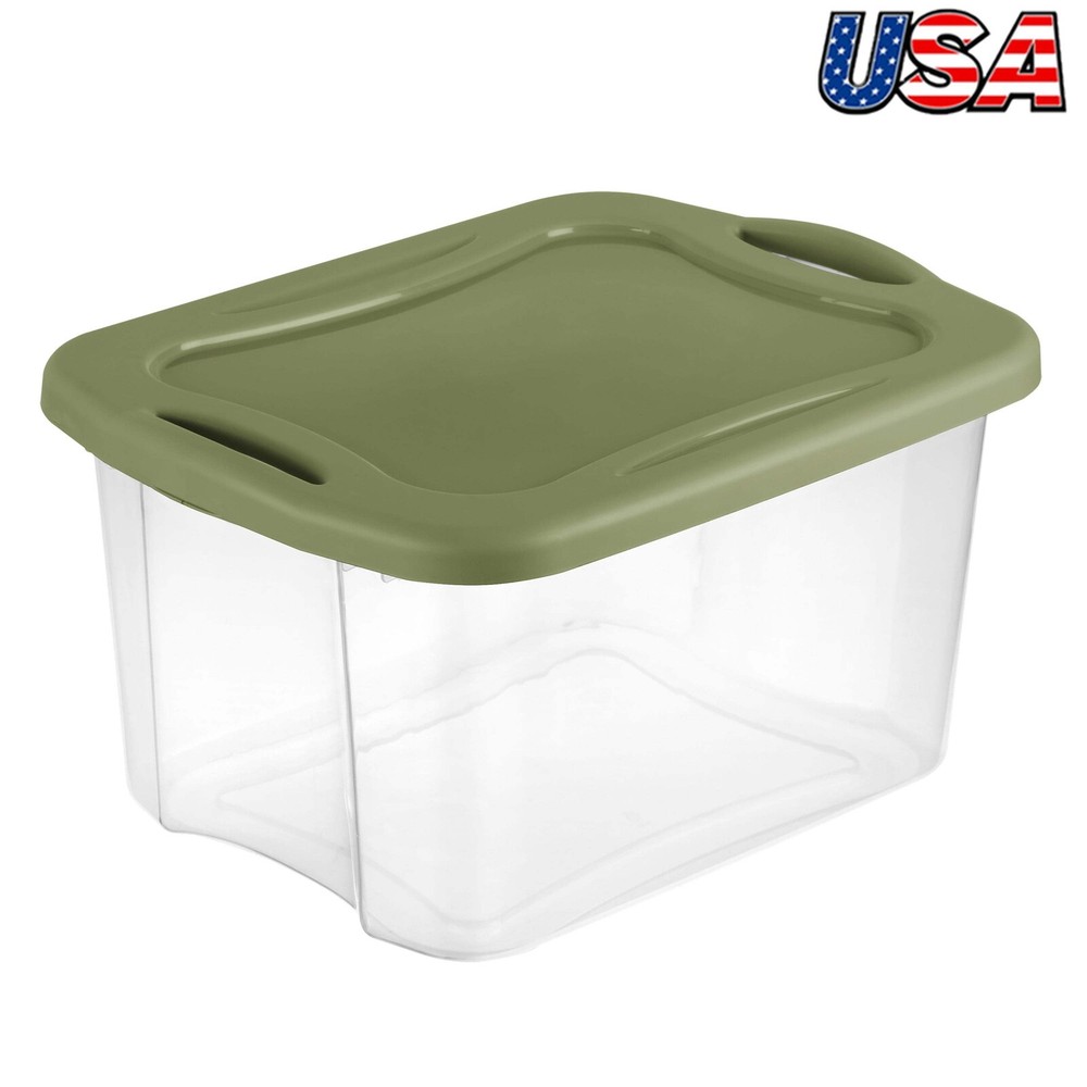 40 Qt Clear Stackable Storage Bin with Lid – Home Organizer Container