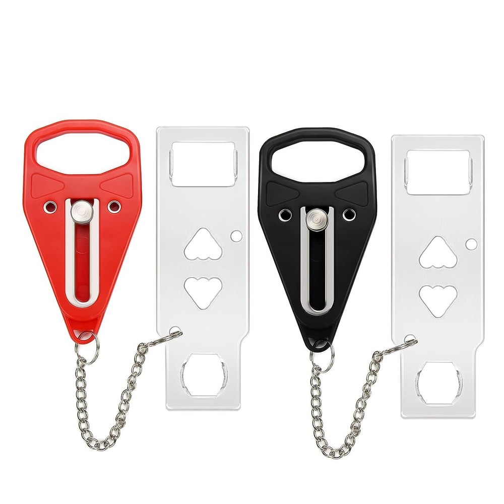 Portable Door Lock 2Pack Extra Lock for Additional Privacy and Safety in Home...